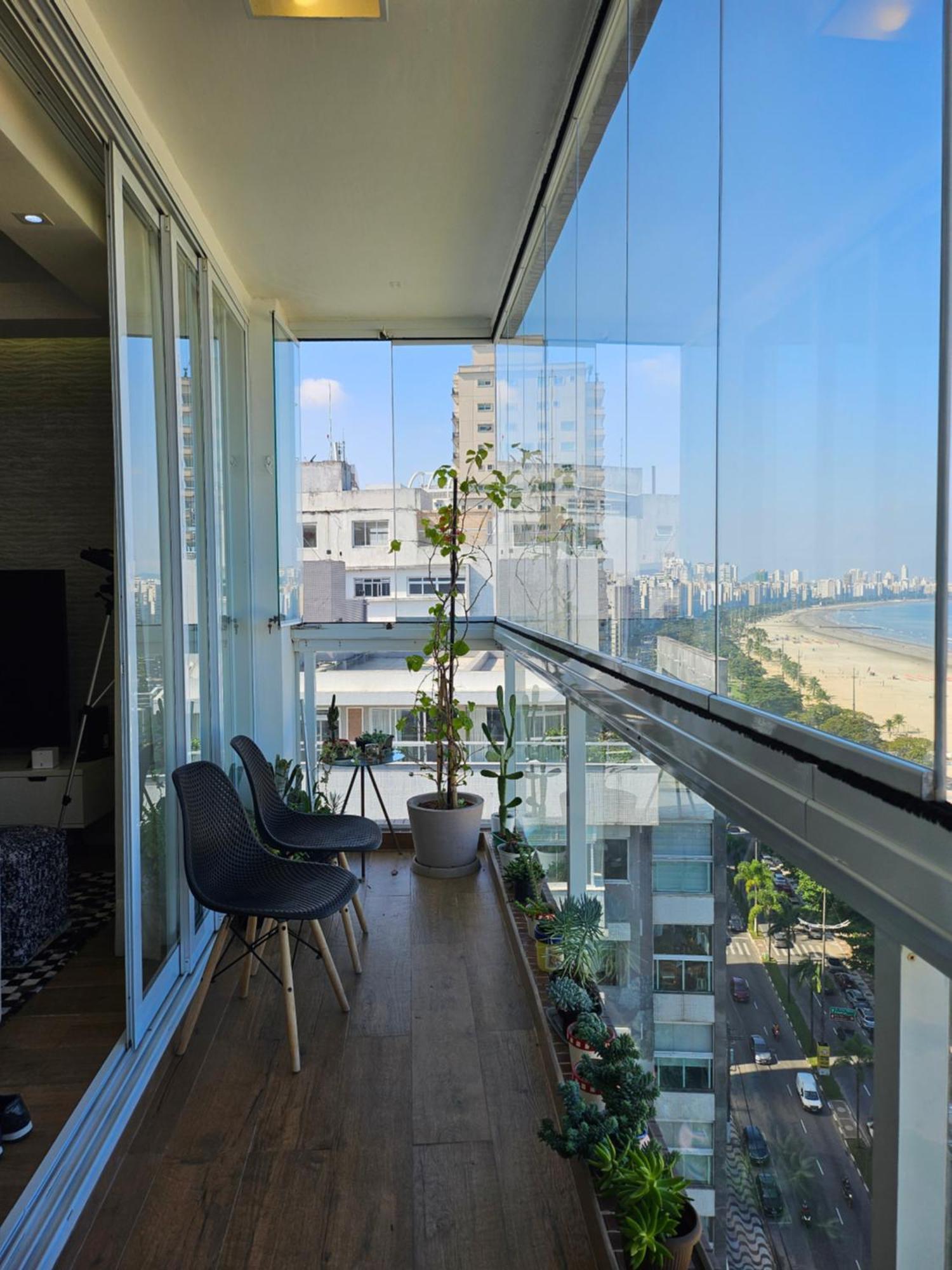 Apartamentos Na Praia Do Gonzaga Frente Mar Com Estacionamento Santos  Cameră foto